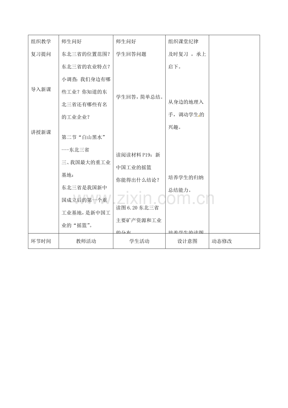 吉林省双辽市八年级地理下册 6.2“白山黑水”---东北三省（第3课时）教案 （新版）新人教版-（新版）新人教版初中八年级下册地理教案.doc_第2页