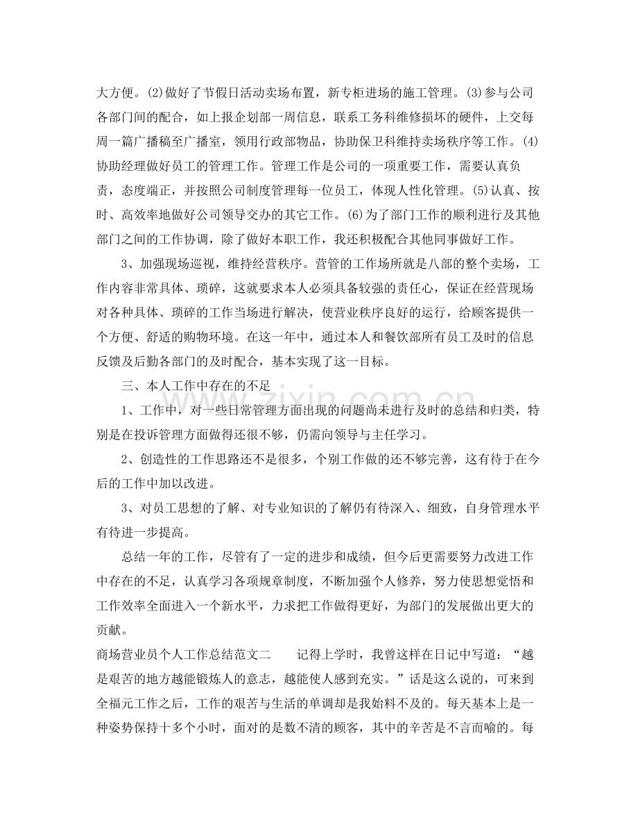 商场营业员个人工作总结范本.docx_第2页