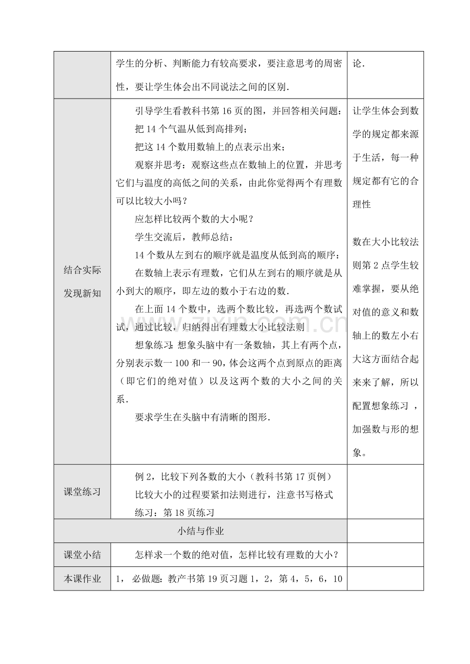 七年级数学上1.2.4绝对值教案新人教版.doc_第3页