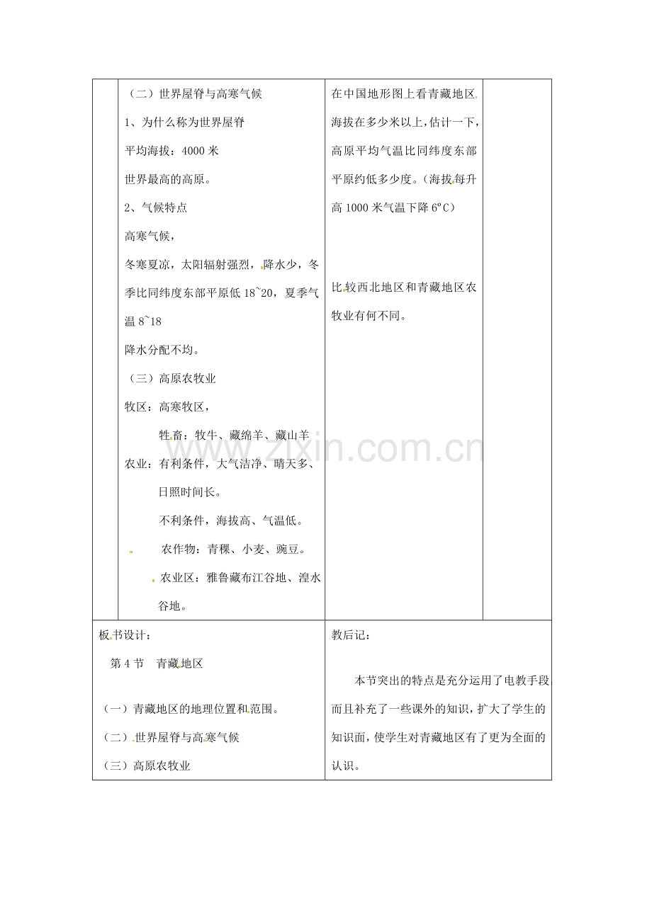 八年级地理下册 第五章 中国的地域差异 第三节 西北地区和青藏地区教案2 （新版）湘教版.doc_第3页