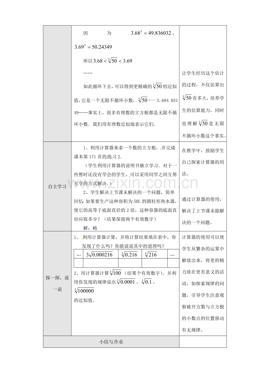 内蒙古乌拉特中旗二中七年级数学下册 10.2 立方根（2）教案.doc_第2页