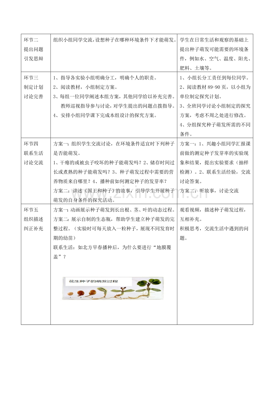 八年级生物上册 第四单元 第一章 第四节 种子的萌发教学设计 （新版）济南版-（新版）济南版初中八年级上册生物教案.doc_第2页