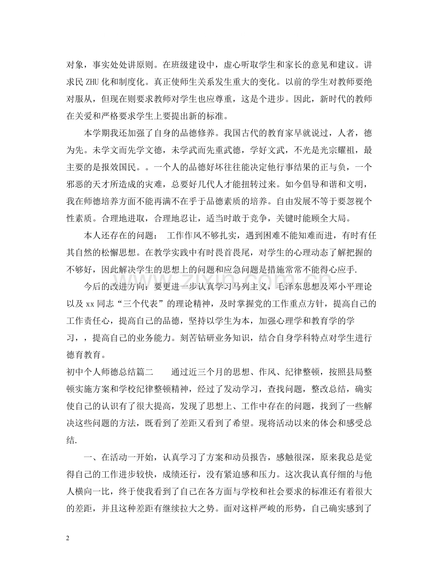 初中个人师德总结.docx_第2页