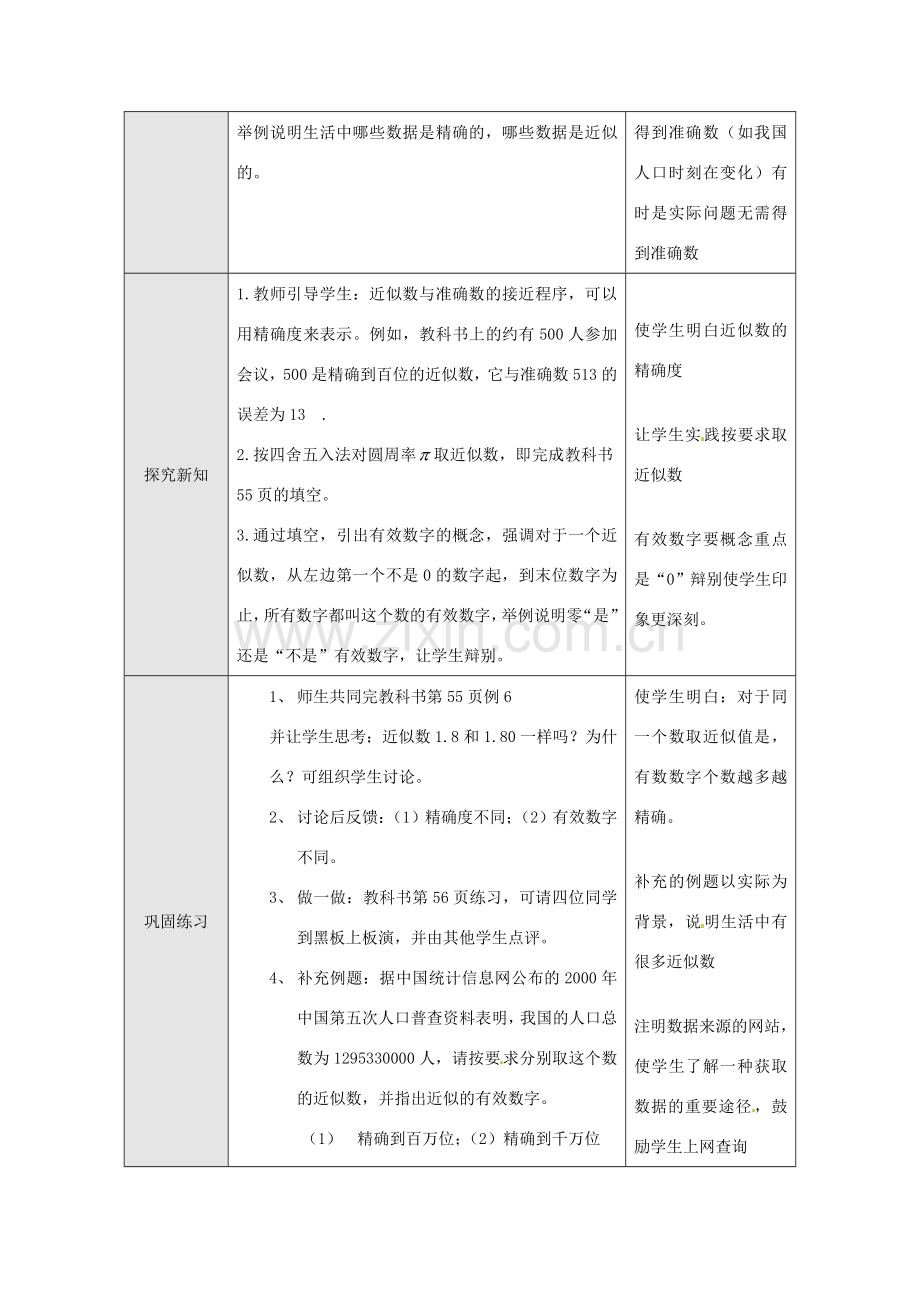 湖北省武汉市为明实验学校七年级数学上册《1.5.3 近似数和有效数字》教案 人教新课标版.doc_第2页