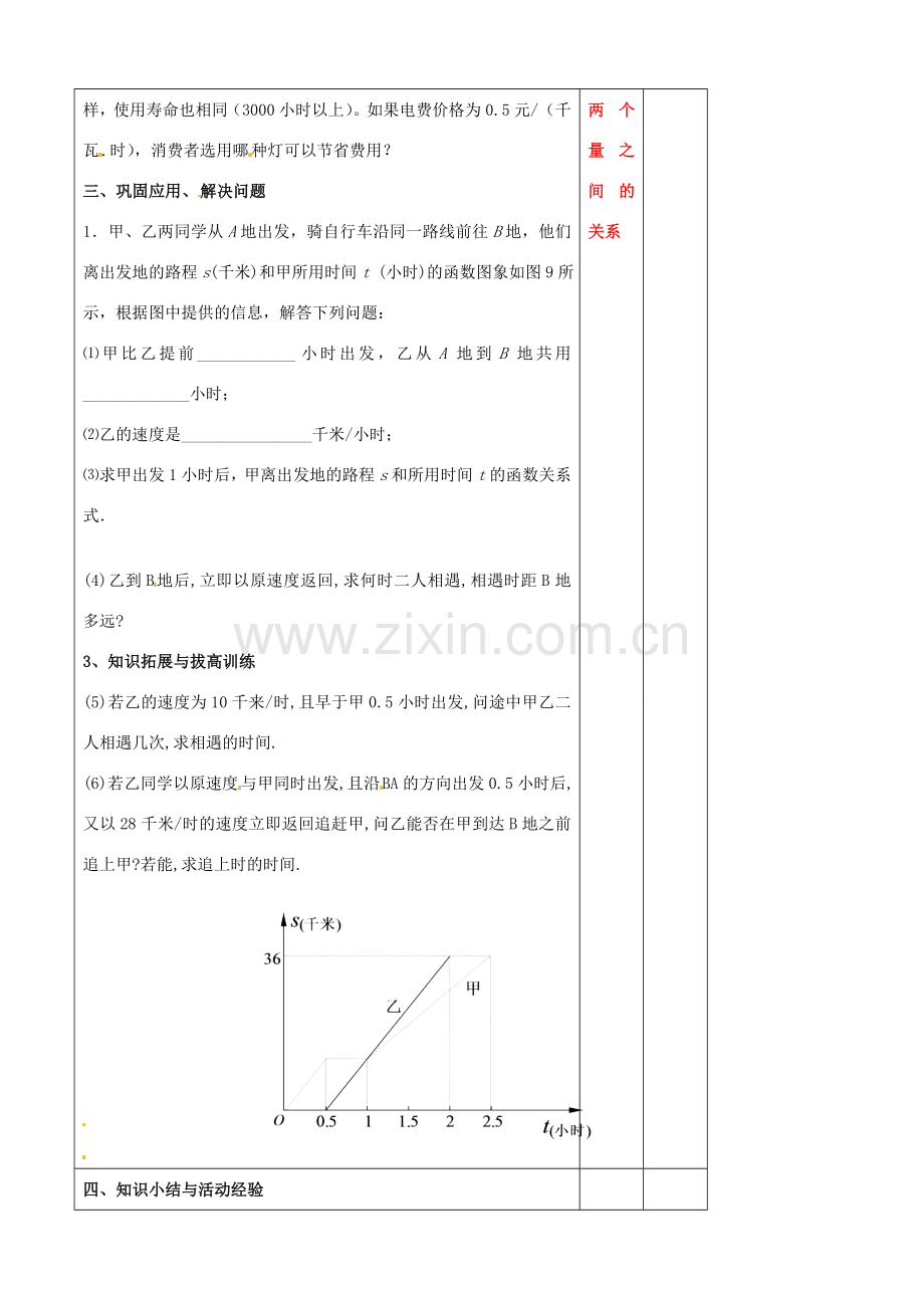 辽宁省大连市第七十六中学八年级数学上册 第十四章 一次函数的应用教案（1） 新人教版.doc_第2页