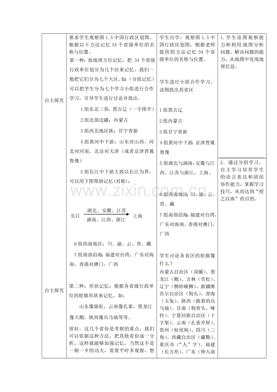 山东省枣庄市峄城区吴林街道中学八年级地理上册 1-2 行政区划教案 商务星球版.doc_第3页