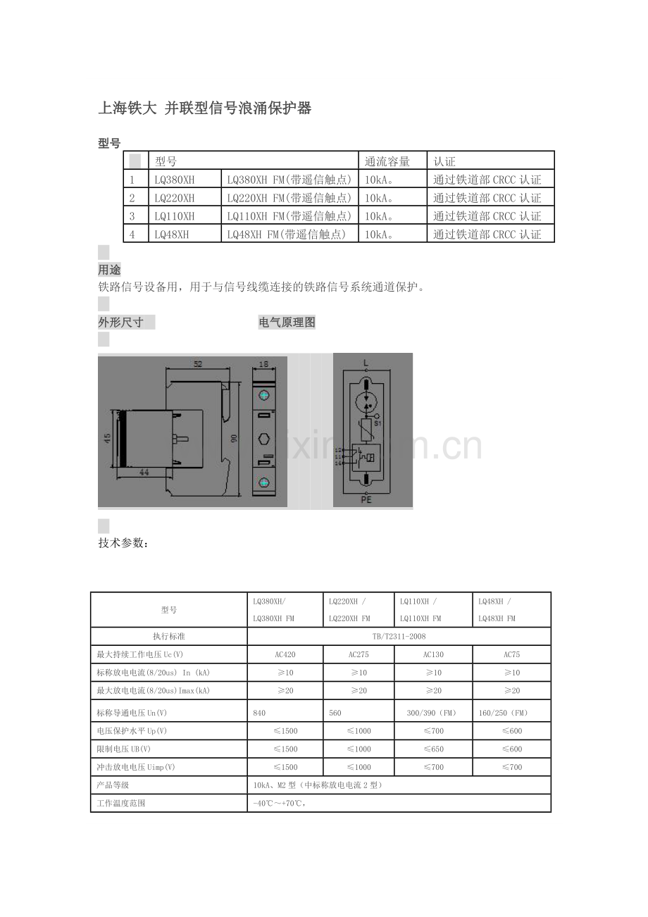 上海铁大、西岱尔、BVB、雷尔顿防雷器产品图册.docx_第1页