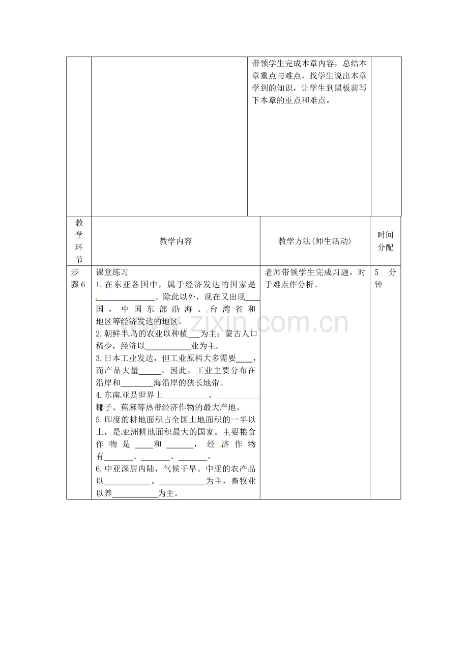 辽宁省凌海市石山初级中学八年级地理上册《第一章从世界看中国》单元复习教案 人教新课标版.doc_第2页