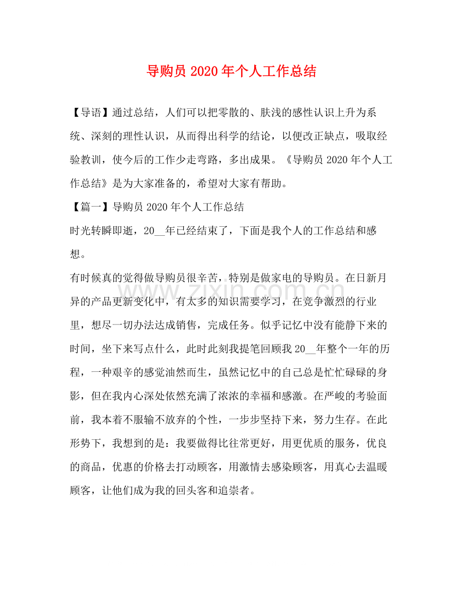 导购员年个人工作总结.docx_第1页