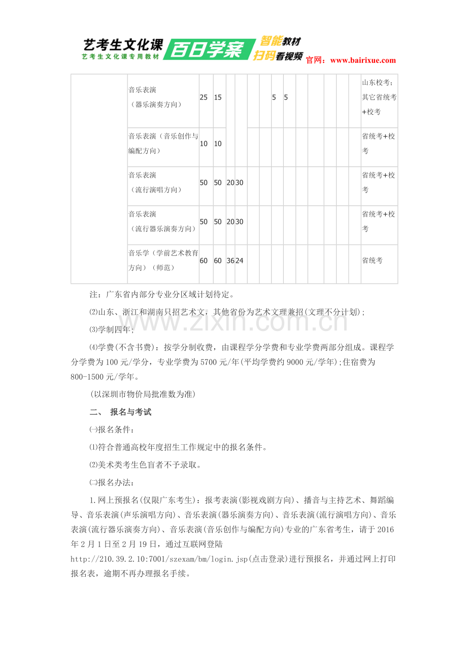 深圳大学2016年艺术类招生简章.doc_第2页