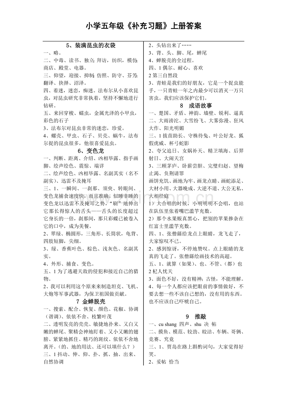 苏教五上补充习题答案.doc_第2页