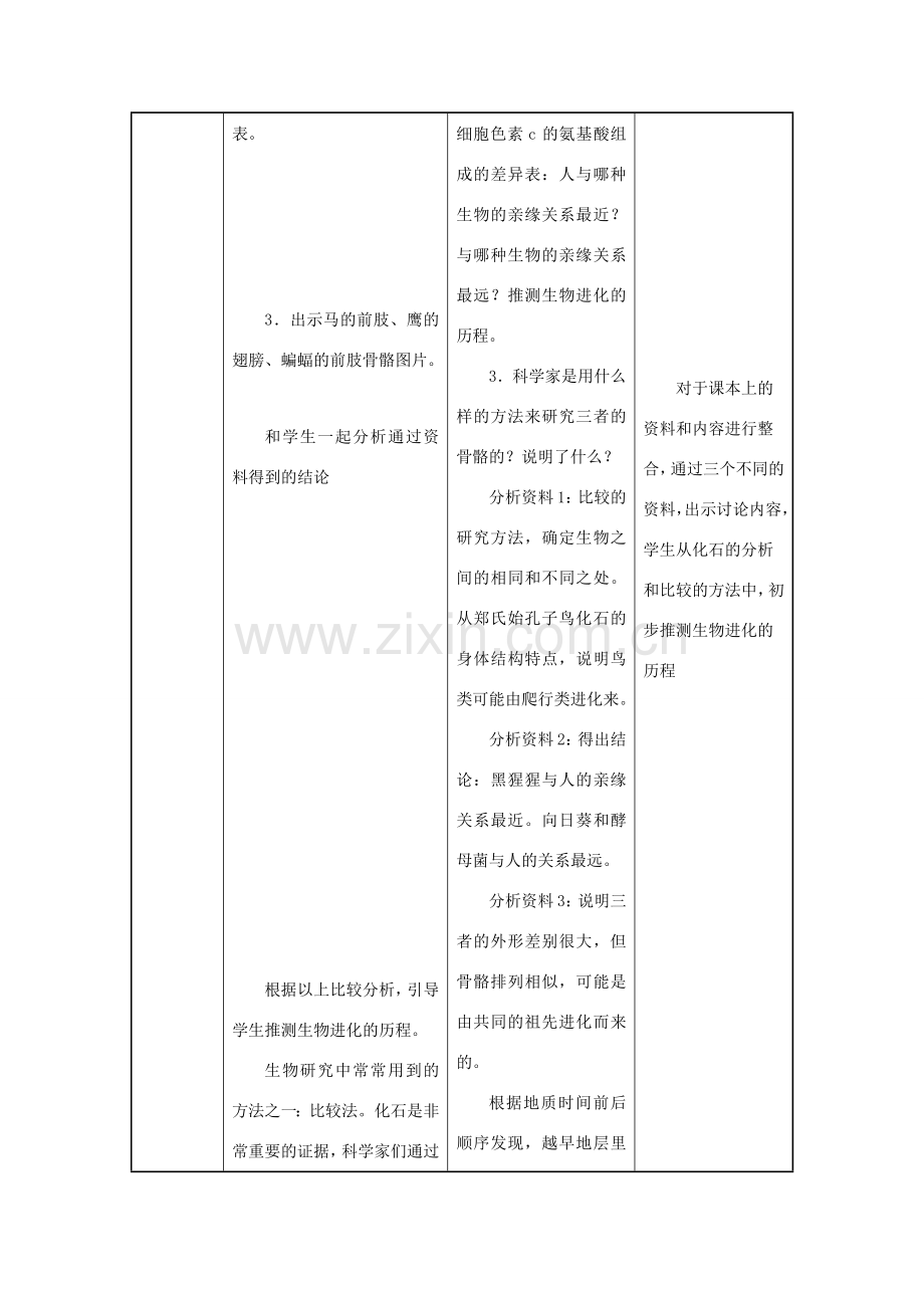 八年级生物下册 第七单元 生物圈中生命的延续和发展 第三章 生命起源和生物进化 第二节 生物进化的历程教案 （新版）新人教版-（新版）新人教版初中八年级下册生物教案.docx_第3页