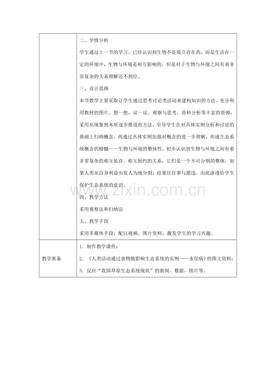 七年级生物上册 1.2.2《生物与环境组成生态系统》教案2 （新版）新人教版-（新版）新人教版初中七年级上册生物教案.doc_第2页