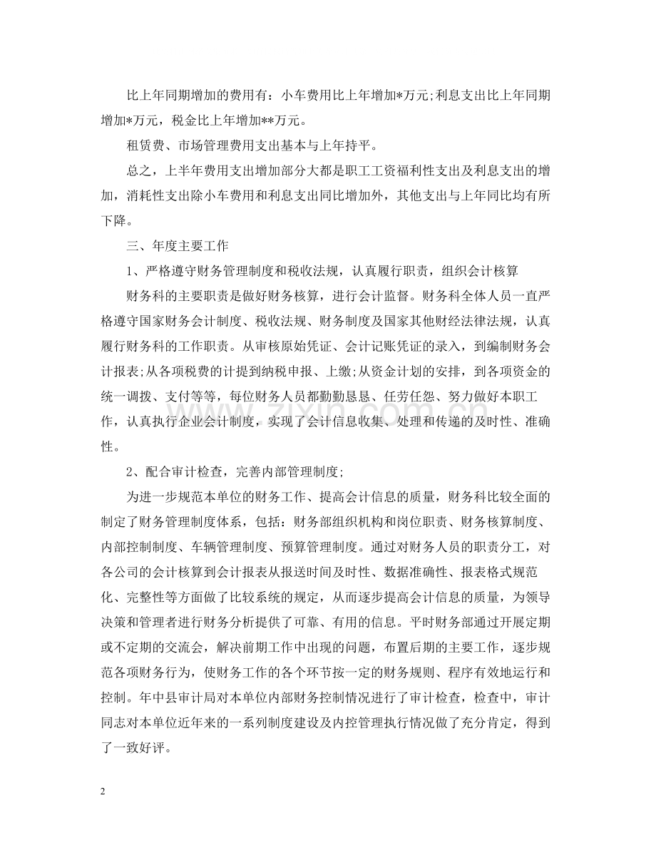 财务人员年度工作总结模板.docx_第2页