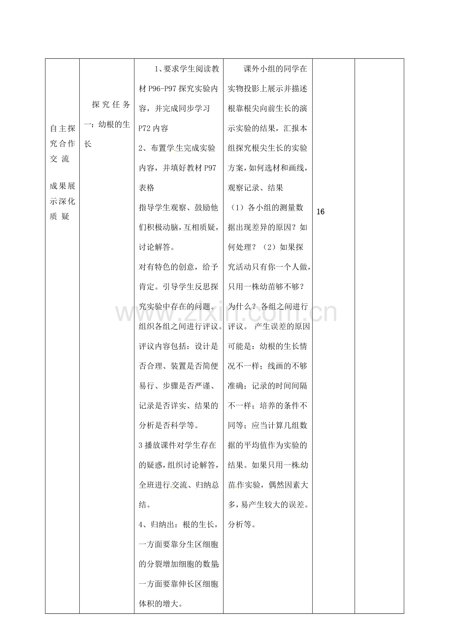 山东省临沭县第三初级中学七年级生物上册 植株的生长教案 新人教版.doc_第3页