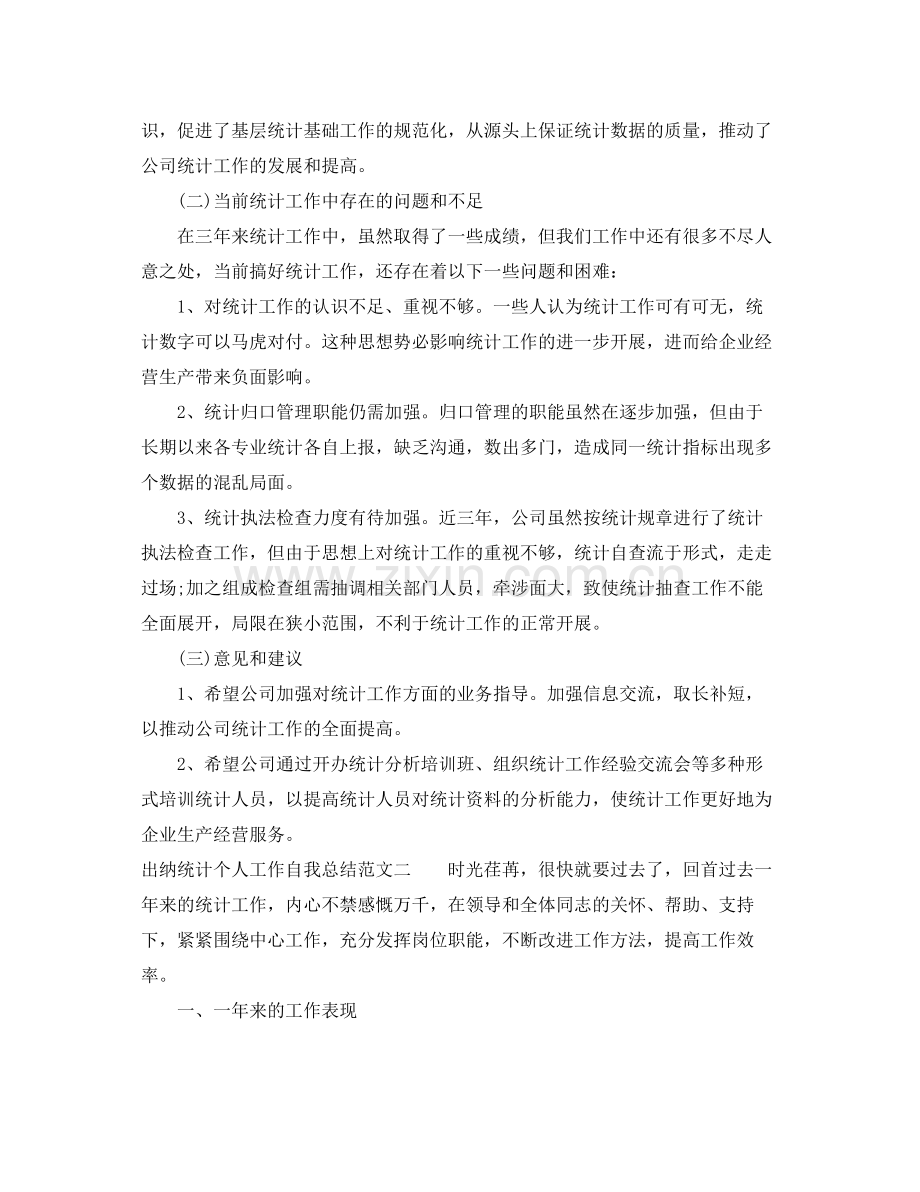 出纳统计个人工作自我总结范文 .docx_第2页