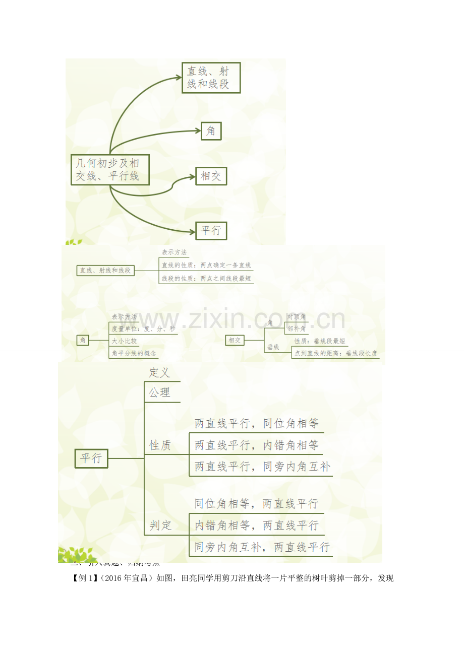 江西省中考数学复习 第5单元 三角形 第19课时 几何初步及相交线、平行线教案-人教版初中九年级全册数学教案.doc_第2页