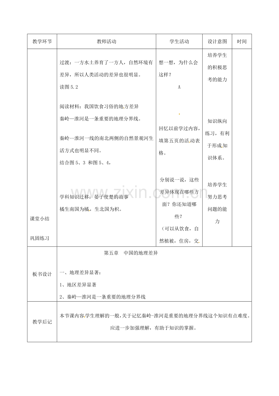 吉林省双辽市八年级地理下册 10中国的地理差异（第1课时）教案 （新版）新人教版-（新版）新人教版初中八年级下册地理教案.doc_第2页