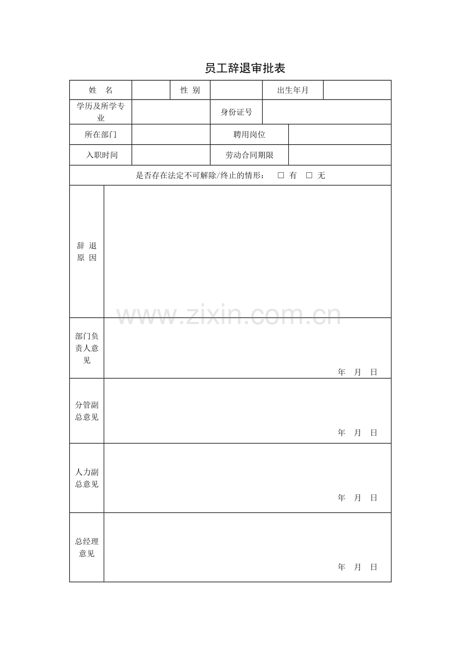 员工离职手续所需表格(全套).doc_第2页