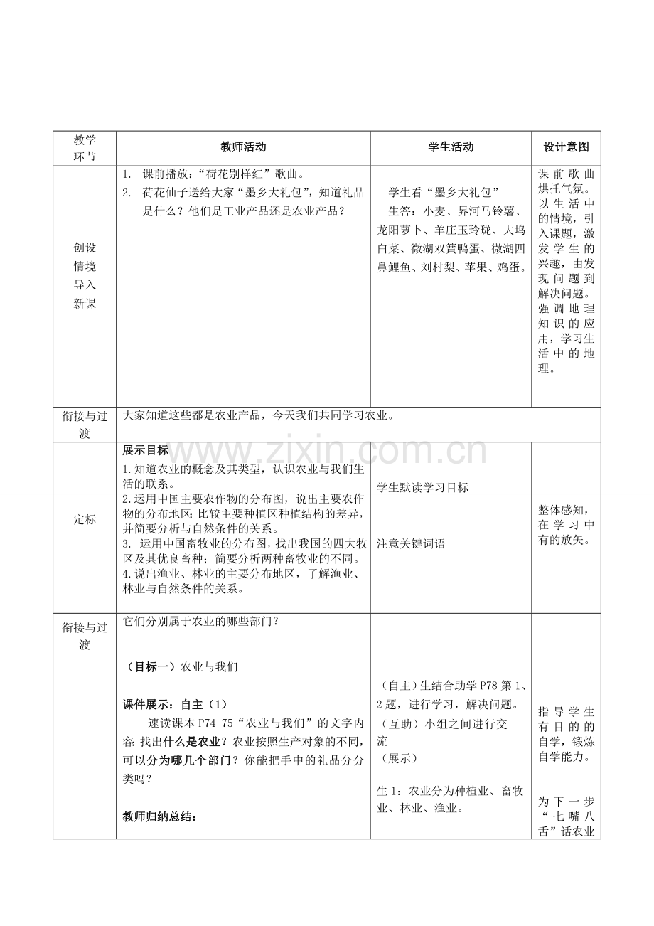 八年级地理上册 第4章第1节 因地制宜发展农业（第1课时）教案（1）（新版）商务星球版.doc_第2页