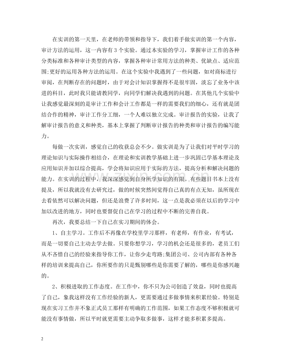 审计岗位实习工作总结报告.docx_第2页