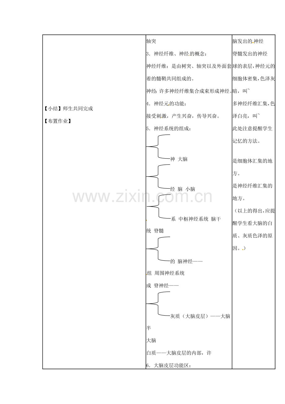 辽宁省辽阳市第九中学七年级生物下册 第十二章 第二节 人体的神经调节（第一课时）教案 苏教版.doc_第2页