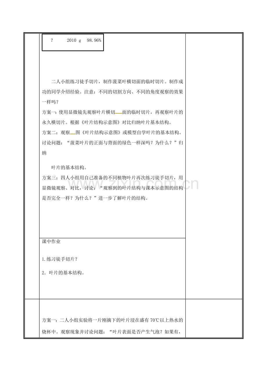 河南省中牟县七年级生物上册 3.3 绿色植物与生物圈的水循环教案 （新版）新人教版-（新版）新人教版初中七年级上册生物教案.doc_第3页