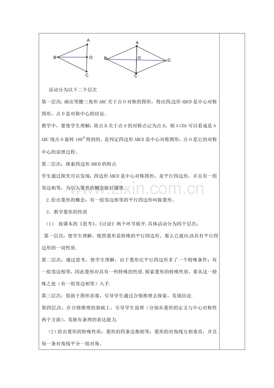 江苏省涟水县徐集中学八年级数学上册 第三章 中心对称图形（一）3.5 矩形、菱形、正方形教案3 苏科版.doc_第2页