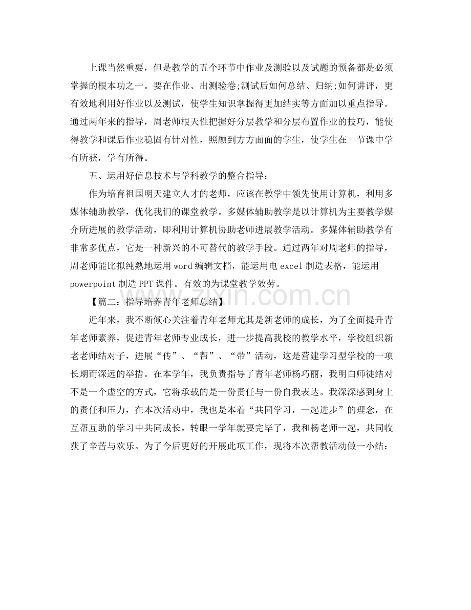 教学工作参考总结指导青年教师工作参考总结.docx_第2页