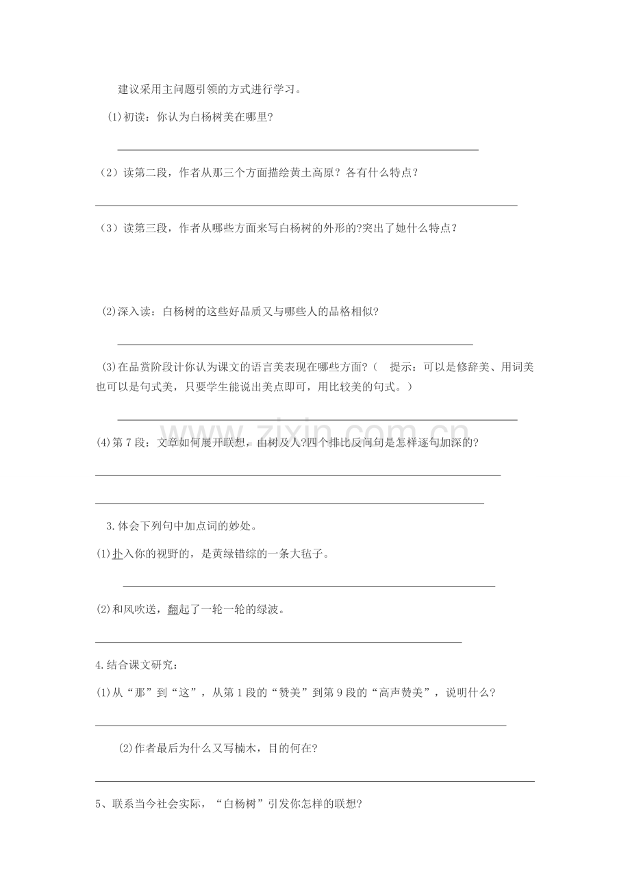 白杨礼赞学案.doc_第2页