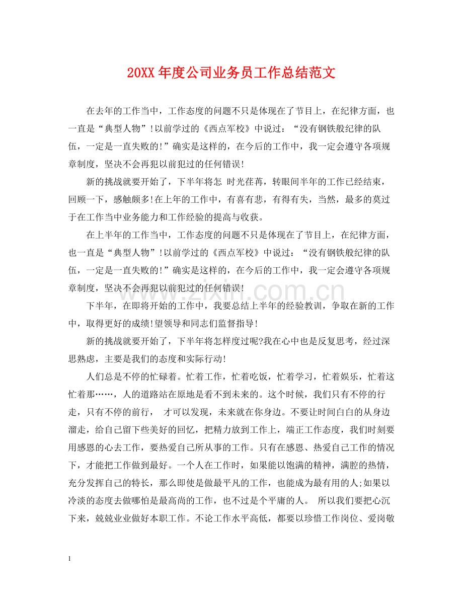 公司业务员工作总结范文.docx_第1页