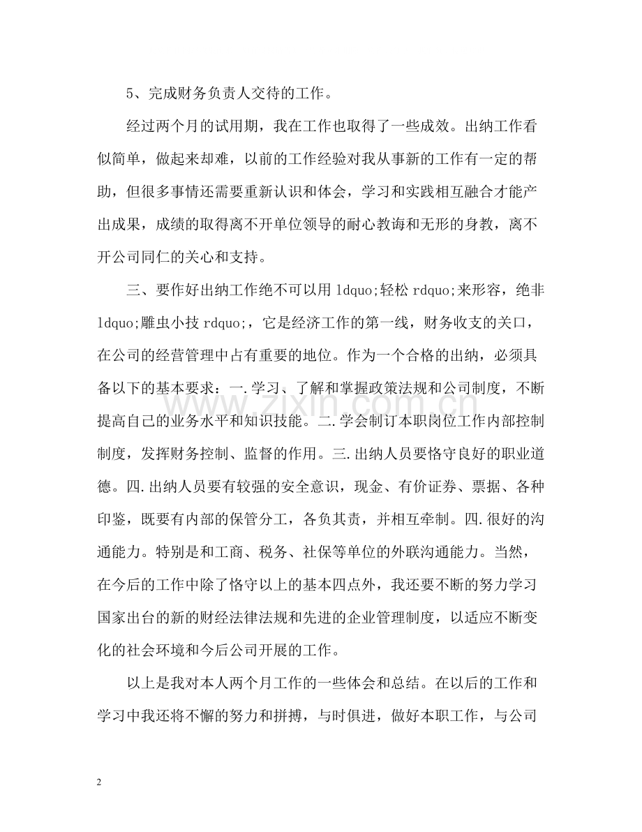 出纳试用期工作总结2.docx_第2页