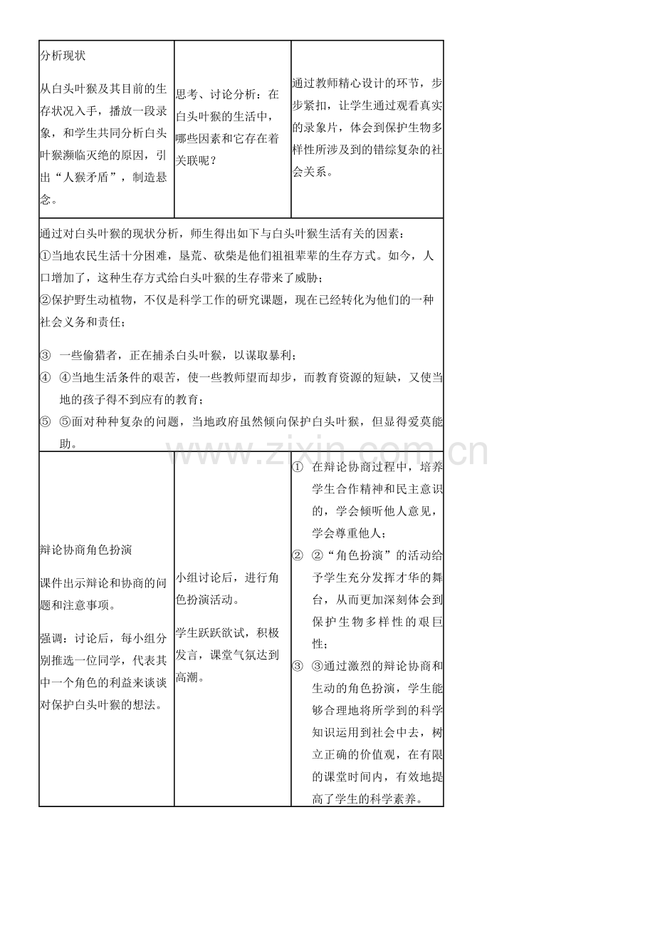 八年级生物上册 第6单元 第3章 保护生物的多样性教案 （新版）新人教版-（新版）新人教版初中八年级上册生物教案.doc_第3页