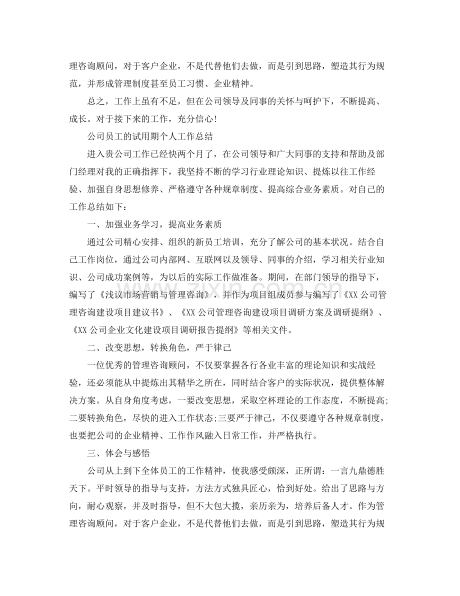 公司员工试用期个人工作总结 .docx_第2页