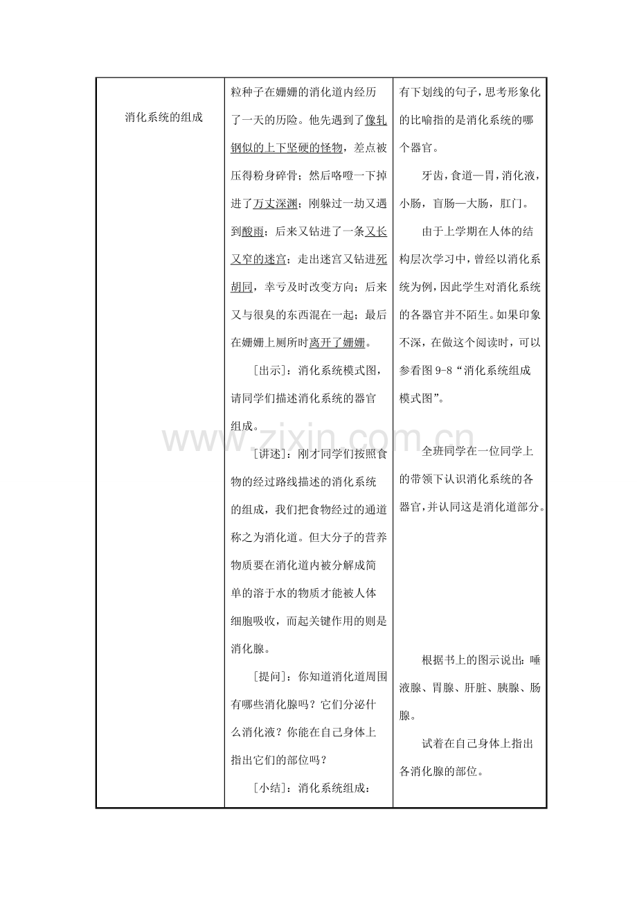 七年级生物下册 第4单元 生物圈中的人 第二节 人体的消化与吸收名师教案 苏教版.doc_第2页