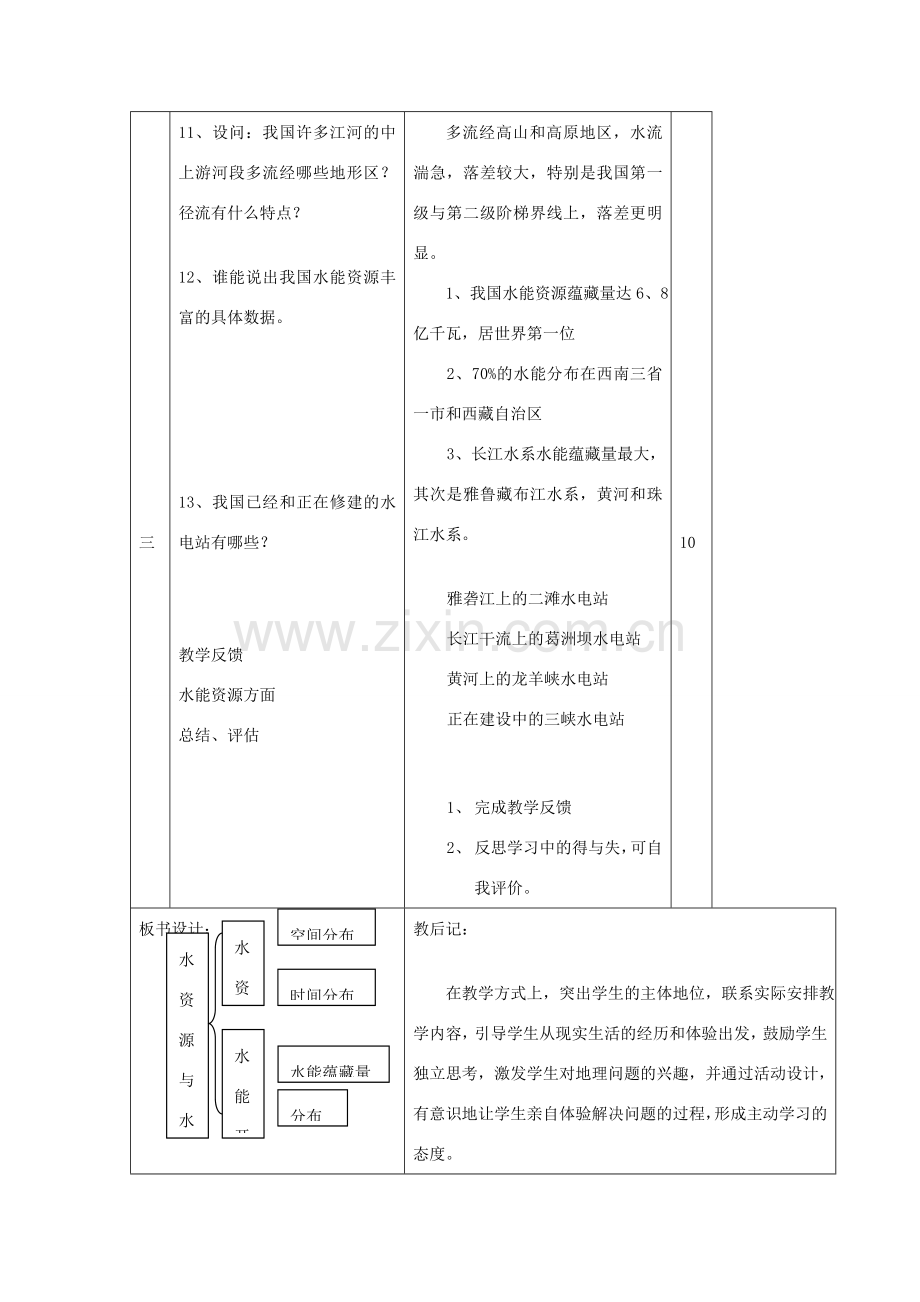 八年级地理上册 第三章 中国的自然资源 第三节 中国的水资源名师教案4 湘师版.doc_第3页