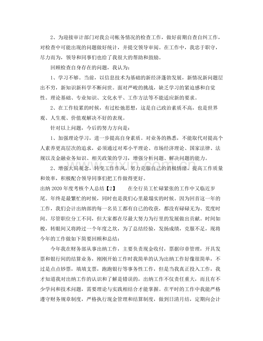 出纳年度考核表个人总结.docx_第2页