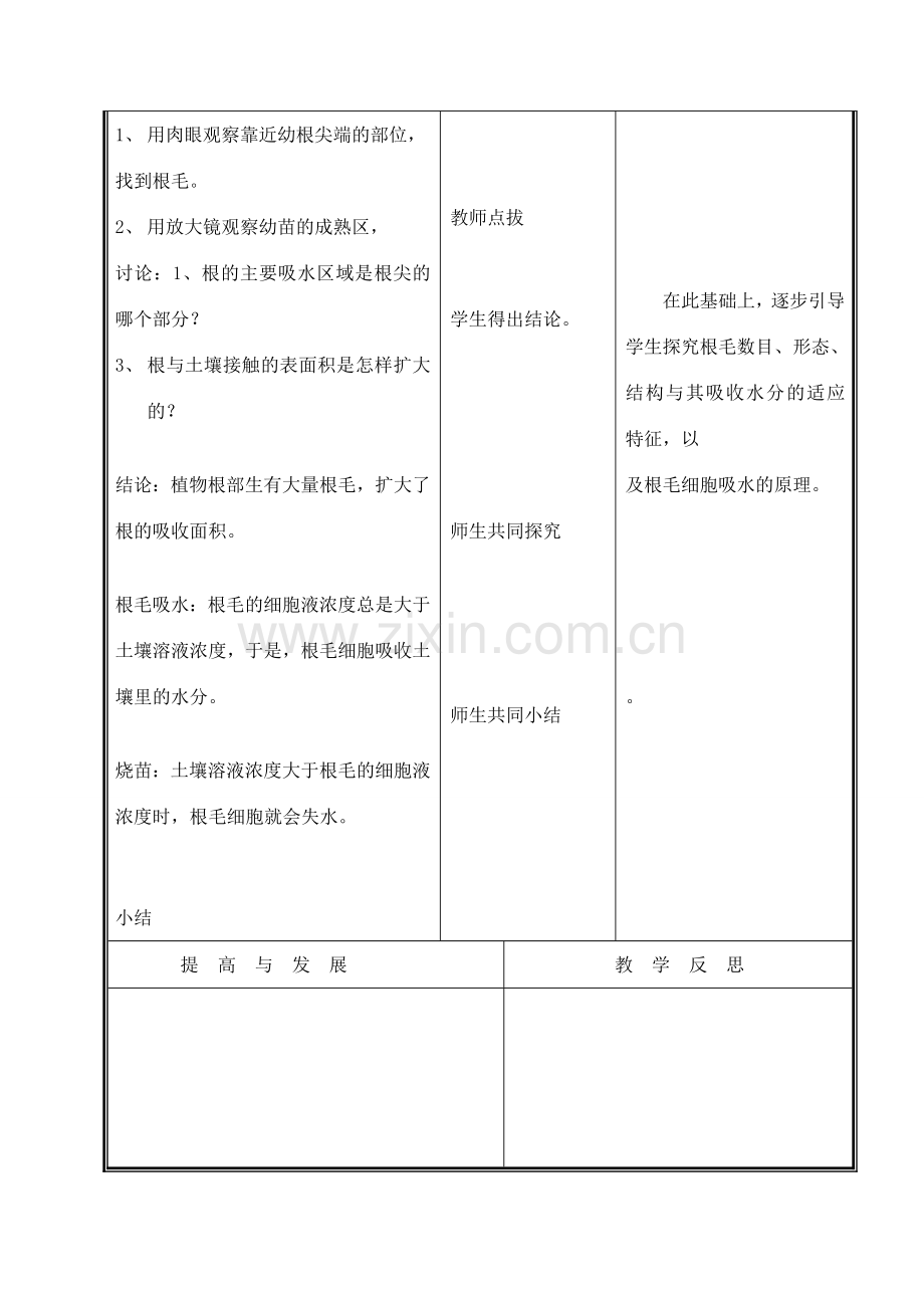 七年级生物上册《吸收作用》教案2 北师大版.doc_第3页