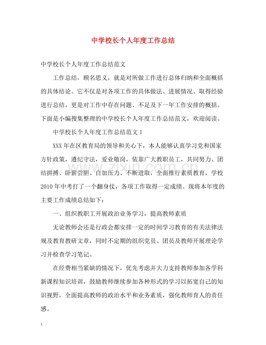 校长个人年度工作总结.docx_第1页