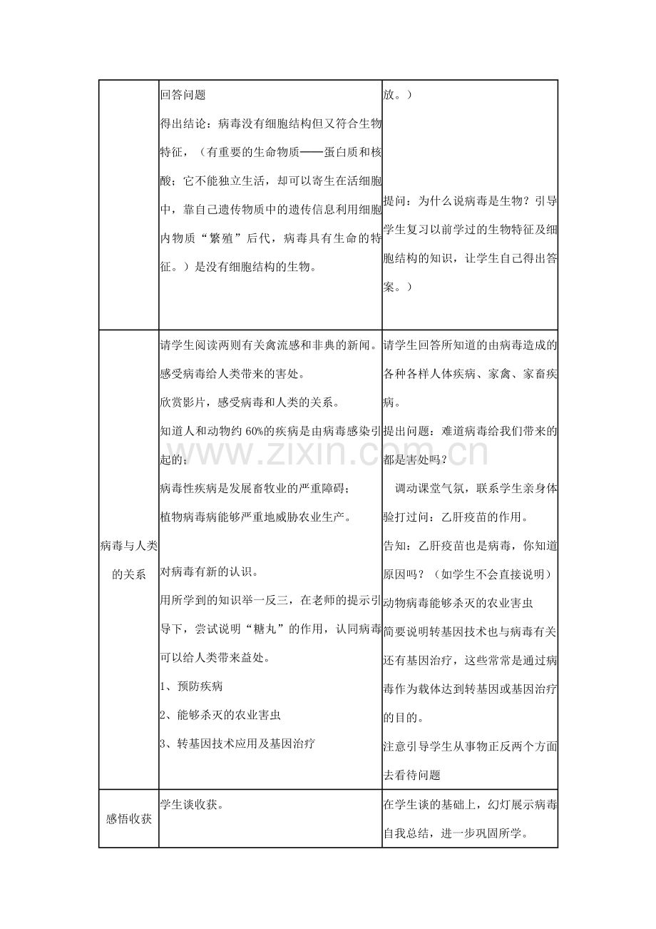 八年级生物上册 5.5 病毒教案4 （新版）新人教版.doc_第3页