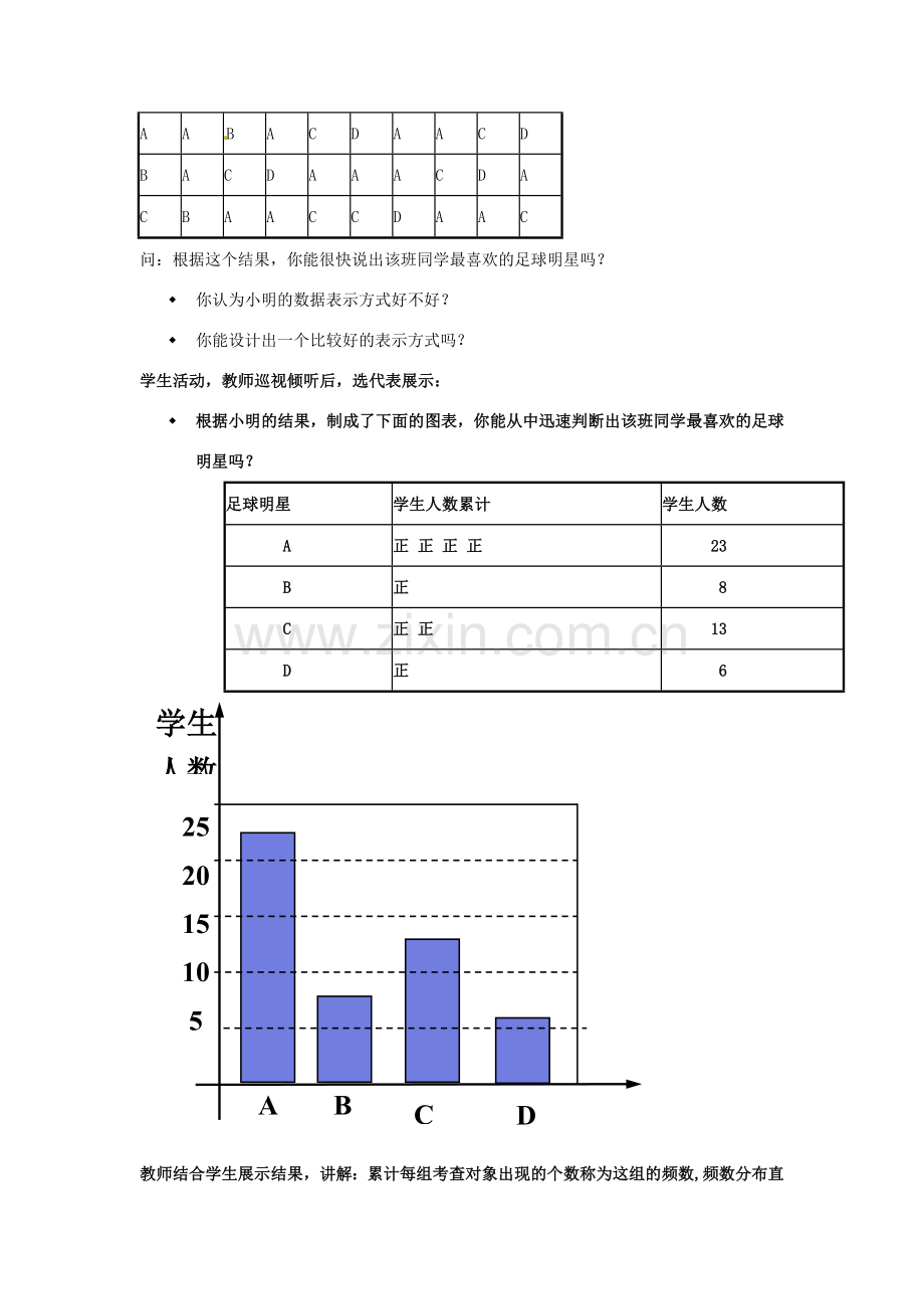 八年级数学下册 18.3《频数分布表与频数分布图》教案 北京课改版.doc_第2页