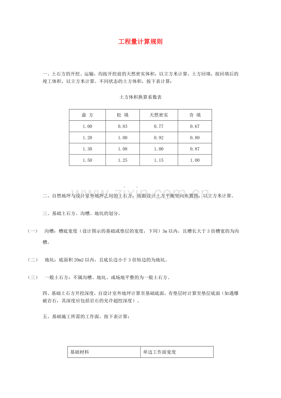 山东省消耗量定额土石方工程量计算规则.doc_第1页