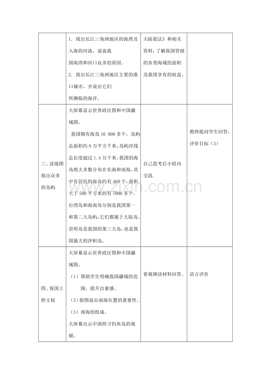 八年级地理下册 10.1辽阔的海域教案 （新版）商务星球版-（新版）商务星球版初中八年级下册地理教案.doc_第2页