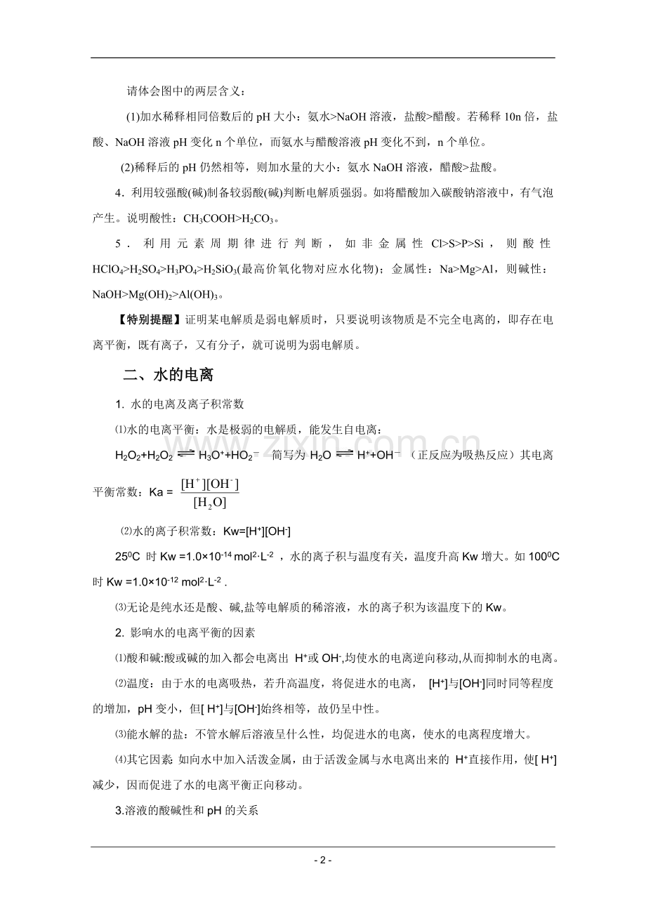 高考名师预测化学试题：知识点07电解质溶液.doc_第2页