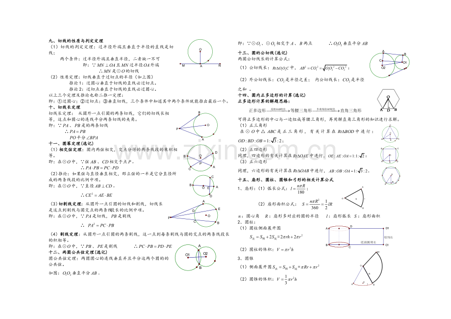 第二十四章圆知识点及典型例题.doc_第2页