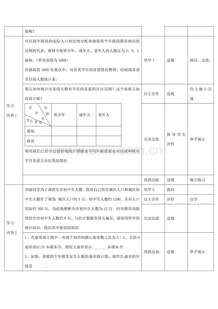 七年级数学下册《10.1 统计调查（第3课时）》教学设计 （新版）新人教版-（新版）新人教版初中七年级下册数学教案.doc_第2页