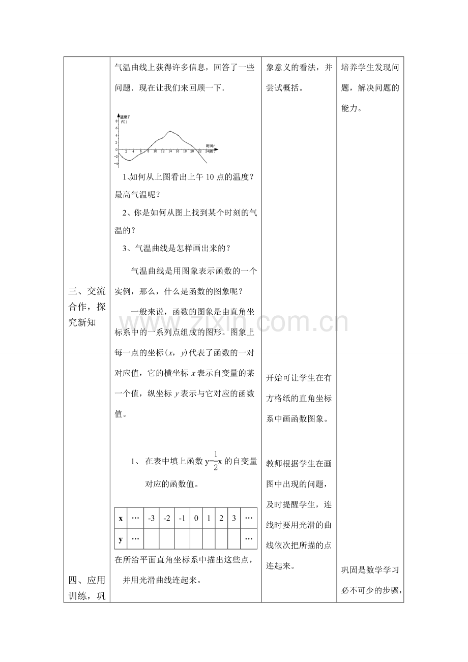 八年级数学第十四章第一节函数的图像第一课时教案全国通用.DOC_第2页