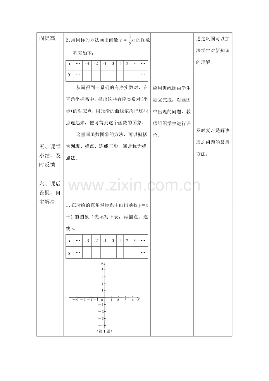 八年级数学第十四章第一节函数的图像第一课时教案全国通用.DOC_第3页