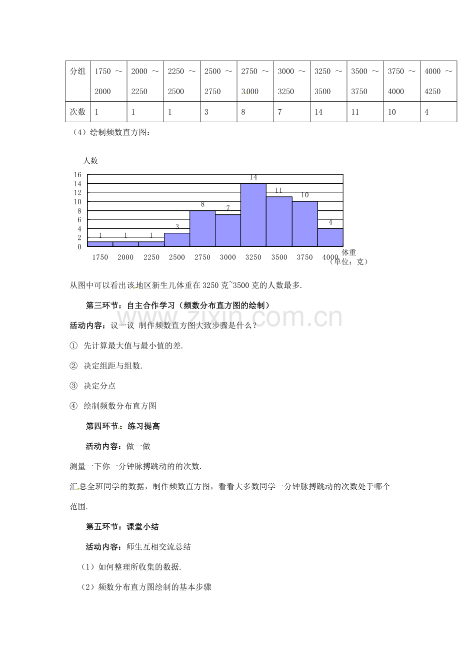 新疆石河子市第八中学七年级数学上册《6.3.3 数据的表示（第三课时）》教案 （新版）北师大版.doc_第3页