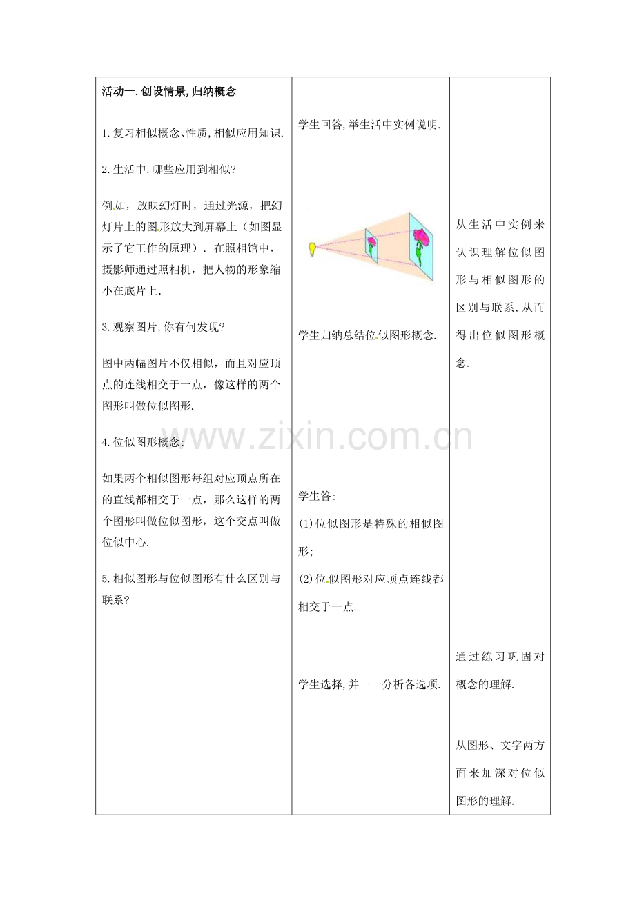 九年级数学下册 27.3 位似教案1 （新版）新人教版-（新版）新人教版初中九年级下册数学教案.doc_第3页